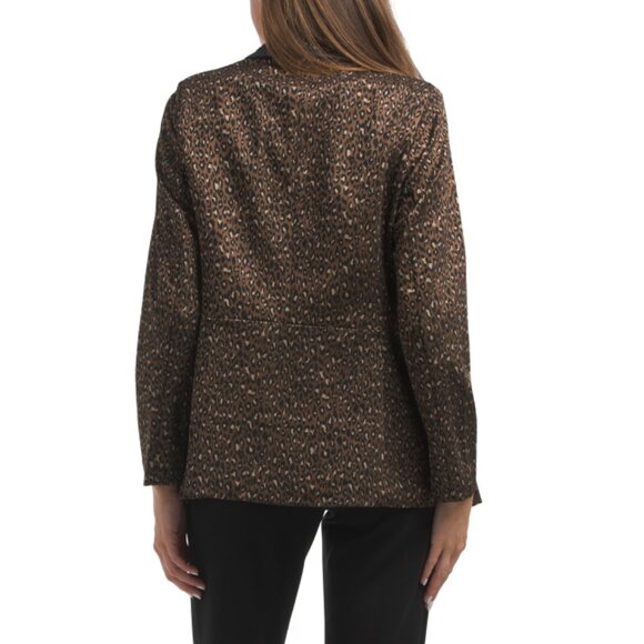 ANNE KLEIN Brown/Black Multi Faux Double Breasted Combo Jacket - Picture 2 of 2